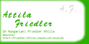 attila friedler business card